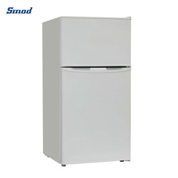 Smad 88L Hotel Mini Double Door Refrigerator / Gray Mini Fridge